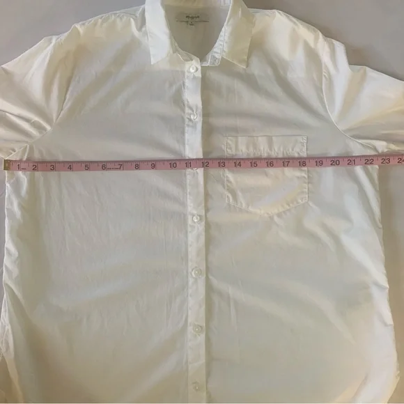 Madewell White Button Down Long Sleeve Top Womens Size Small - Picture 7 of 11